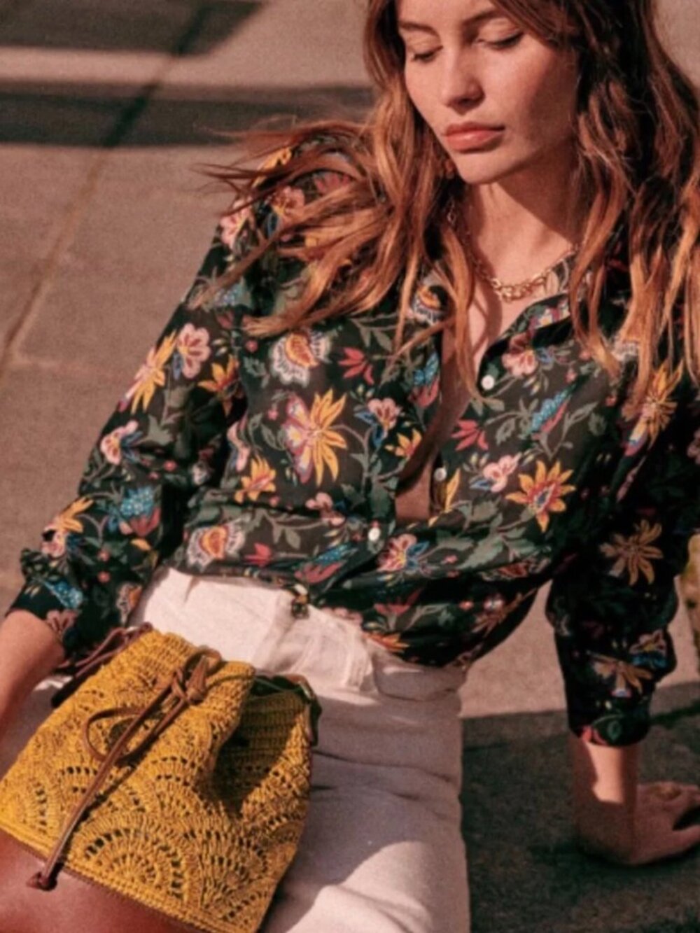Sezane Pierro Shirt 70% Cotton 30% Silk
